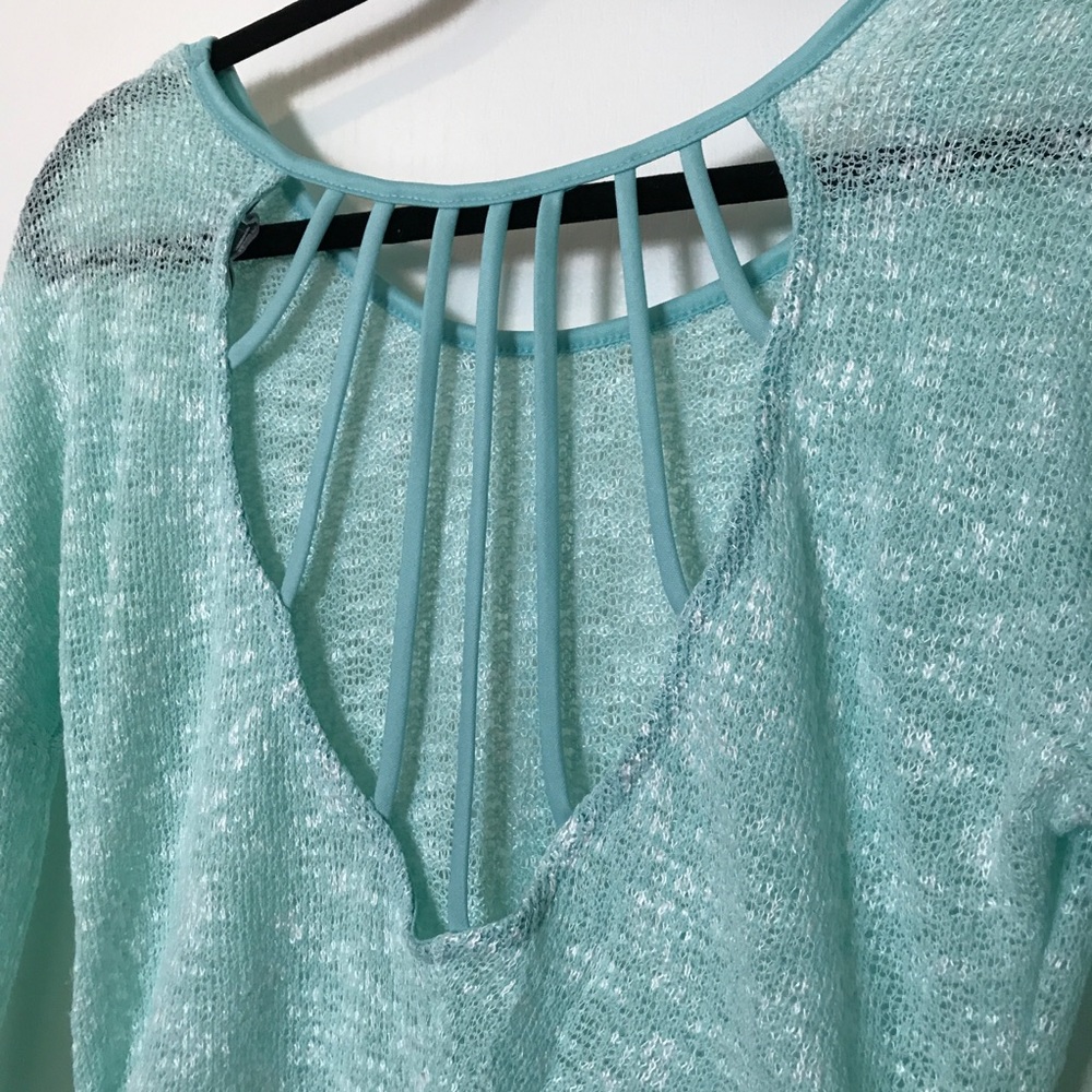 Charlotte Russe NWOT cut-out-back mint sweater top